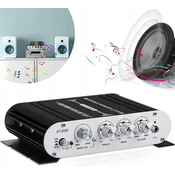 Hi-Fi Zesilovač HIFI STEREO ZESILOVAČ 40W+40W MINI PŘEHRÁVAČ 2.1 ZESILOVAČ ZVUKU