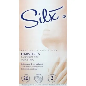 Přípravek na depilaci a epilaci SILX FACE – depilační pásky na obličej, balení 20 kusů