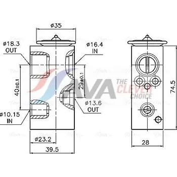 Ventil klimatizace Expanzní ventil, klimatizace AVA COOLING SYSTEMS RT1683