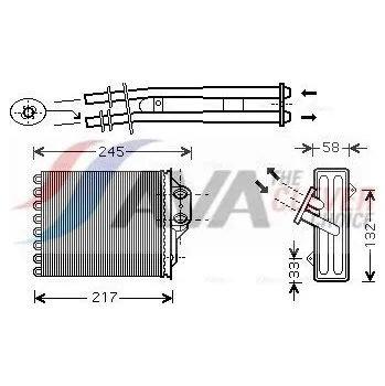 Výměník tepla, vnitřní vytápění AVA COOLING SYSTEMS FTA6350