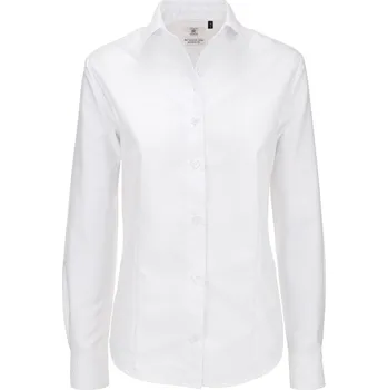 Dámská halenka B&C | Oxford LSL /women white XL Halenka