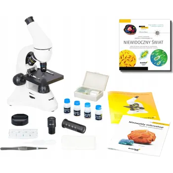 Optický mikroskop Levenhuk Rainbow 50L Měsíční kámen - Sada 800x