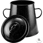 Perfect Home Smaltovaná nádoba na sádlo 5L, černá, 10452