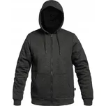 Rozepínací mikina s kapuce Brandit Sweatjacket Teddylining Black Melange 4XL