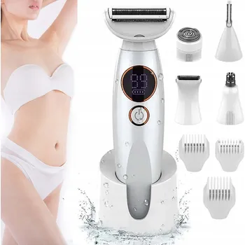 Dámský holicí strojek HOLICÍ STROJEK , bikiny, nohy a podpaží, dobíjecí, voděodolný, 5 v 1