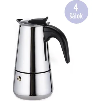 Příprava kávy Arise KPS-400 Moka kávovar nerezový, 4 Šálky