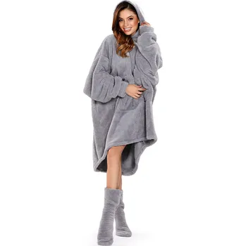Dámský župan Komplet Vivisence 5028Kmpl Barva: Šedá, Velikost: UNI
