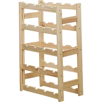 Stojan na víno Dřevěný regál na víno - 20 lahví
