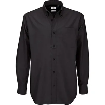 Pánská košile B&C | Oxford LSL /men black 6XL Košile