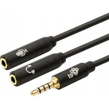 Audio kabel Kabel 3,5mm Mini Jack - 2x 3,5mm Mini Jack M/F adaptér 30cm
