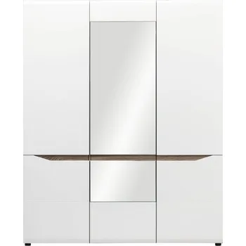 Šatní skříň Šatní skříň RITCHY LI9 D3 Barva: sonoma Trufel/bílá lesk, Rozměr: 161,5x201x56