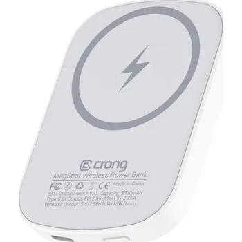 Powerbanka Powerbank Crong 5000 mAh bílý