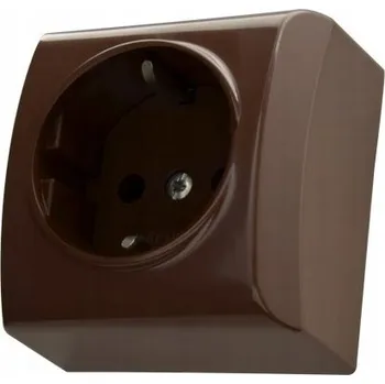 Elektrická zásuvka Elektrická Zásuvka Ospel hnědá