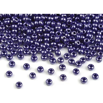 Rokajl Preciosa perleť 10/0 - 2,3 mm, střední, 38070 modrá tmavá