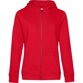 Dámská mikina B&C | QUEEN Zipped Hood_° red XXL Mikina s kapucí (dámská)