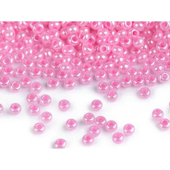 Rokajl Preciosa perleť 10/0 - 2,3 mm, velké, 37175 růžová sv.
