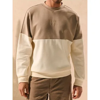 Pánská mikina Sinsay - Mikina - krémová - 841DT-01X - 841DT-01X-XS