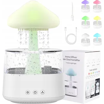 Zvlhčovač vzduchu ZVHLČOVAČ VZDUCHU DEŠŤOVÁ NOČNÍ LAMPA ČISTÝ OBLAK HOUBA AROMATERAPEUTICKÝ DIFUZÉR