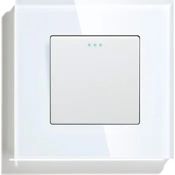 vypínač SPÍNAČ SVĚTLA 1K JEDNODUCHÝ SKLENĚNÝ KLÁVESOVÝ KLASICKÝ VYPÍNAČ