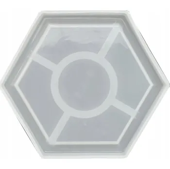 Nádoba na pečení FS-909 Silikonová forma na odlévání z pryskyřice a sádry 95x107x11mm šestihran