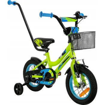 Dětské kolo DĚTSKÉ KOLO 12 PALCŮ MIRAVO KOLO PRO CHLAPCE KOŠÍK VODICÍ TYČ