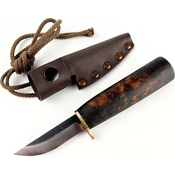 Kempingové nádobí Juha Perttula JSP Nůž - Finger Guard Puukko 80 mm + pouzdro