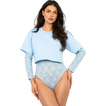 Body Dámské krajkové body s všitým tričkem (dvouvrstvé)