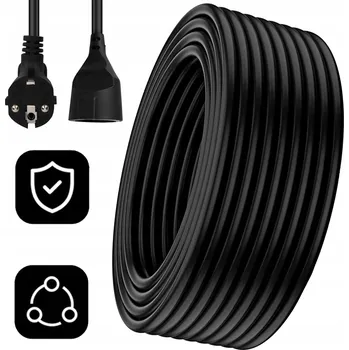 Napájecí kabel Prodlužovací Kabel Stavební/Zahradní 3 x 0,75mm 20m Silný s certifikátem CE