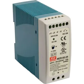spínaný zdroj Průmyslový zdroj Mean Well MDR-60-24, 24V=/60W spínaný na DIN lištu
