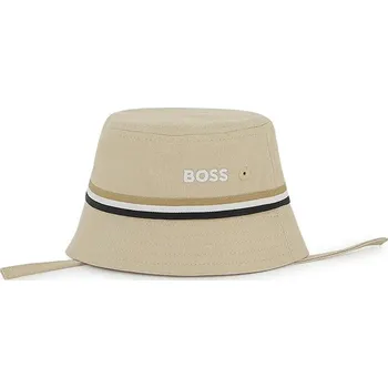 Klobouk Dětský bavlněný klobouk BOSS J53100 béžová 80X, vel. 50