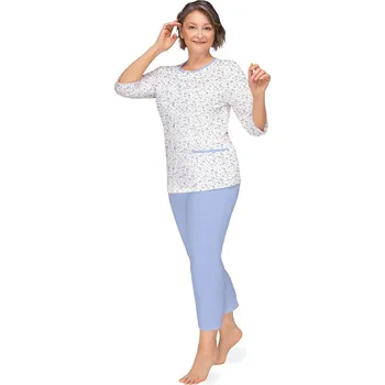 Dámské pyžamo Pyžamo Martel Kasia II 266 3/4 M-3XL rozepínací fialová 3xl