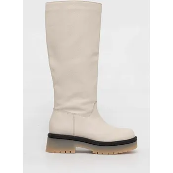 Dámské kozačky Dámské kozačky Charles Footwear Dora Kozačky nad kolena Světle béžové 39