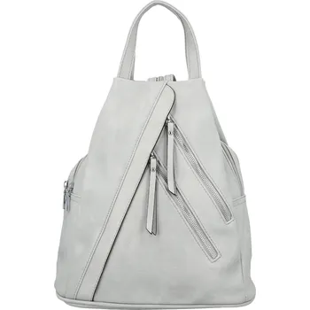 Městský batoh Módní dámský koženkový batoh Amália, světle šedý