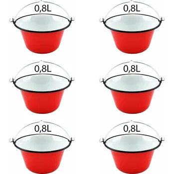 kotlíky Perfect Home Smaltovaný servírovací kotlík na guláš 0,8l, 6ks, 11127