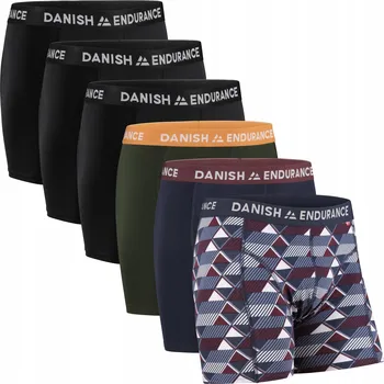 Pánské bavlněné boxerky DANISH ENDURANCE Prémiové spodní prádlo 6 kusů, velikost M