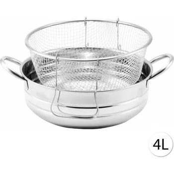 Hrnec Perfect Home 11218 Hrnec na smažení, hrnec na fritování nerezový 4 L, 25 cm