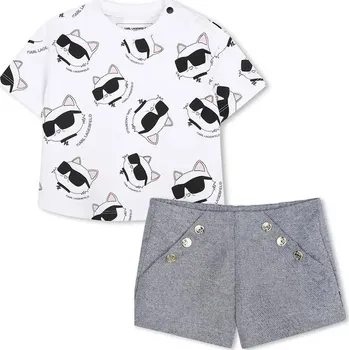Dětská bavlněná souprava Karl Lagerfeld Z31064.67.81 bílá 00X, vel. 71