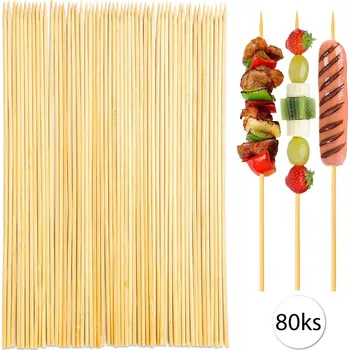 Grilovací nářadí Perfect Home 72209 Jehla na špíz dřevěná 30 cm, 80 ks