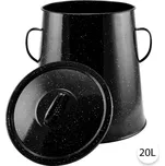 Perfect Home Smaltovaná nádoba na sádlo 20L, černá, 10459