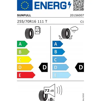 Letní osobní pneu Letní pneumatika Sunfull MONT-PRO HT782 255/70 R16 111 T