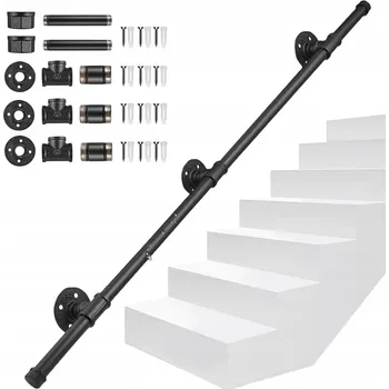 Obraz PORĘCZ METALOWA CZARNA Kovová tyč černá 150 cm pro horizontální, vertikální nebo šikmou montáž