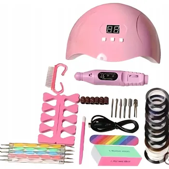 SADA PRO HYBRIDY UV LED lampa 80W + příslušenství + BRUSKA BEZDRÁTOVÁ