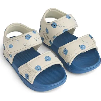 Chlapecké sandály Dětské sandály Liewood Blumer Printed Sandals LW17656.PPY2 modrá 55X, EUR 21