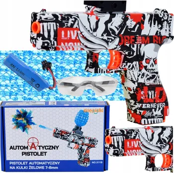 Dětská zbraň AUTOMATICKÁ PISTOLE PUŠKA NA VODNÍ GELOVÉ KULIČKY - SADA