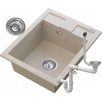 Granitový dřez Jednomiskový dřez Granitan SAMOS , béžový granit