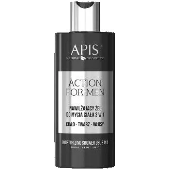 Sprchový gel Apis Action For Men Gel na mytí těla 3v1 300 ml