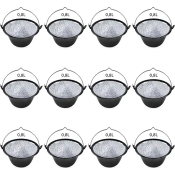 kotlíky Perfect Home Servírovací kotlík 0,8 L, 12ks, smalt, 14109