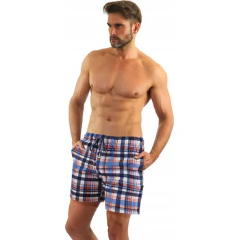 Pánská móda Pánské pyžamové kraťasy Milo 2 bavlněné Kostkované 06 XXL