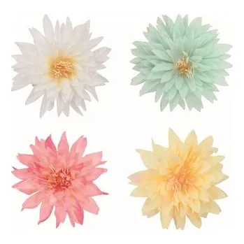 Dekorační Květiny 8 x 2,5 x 8 cm na klipu, 4 ks