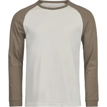 Pánské tričko Tee Jays | TJ 1170 Baseballové tričko s dlouhým rukávem "Unlabeled" XS cement/clay